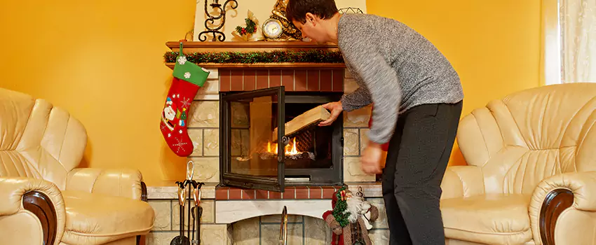 Rusted Metal Fireplace Restoration in Tahlequah, Oklahoma